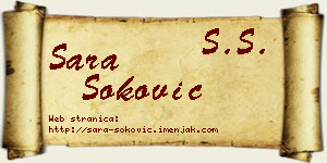 Sara Soković vizit kartica